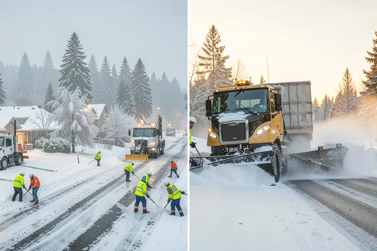 Industrial Facility Sidewalk Clearing in Mount Vernon, Skagit County, WA - Identify worker walkways between lots, gates, and buildings