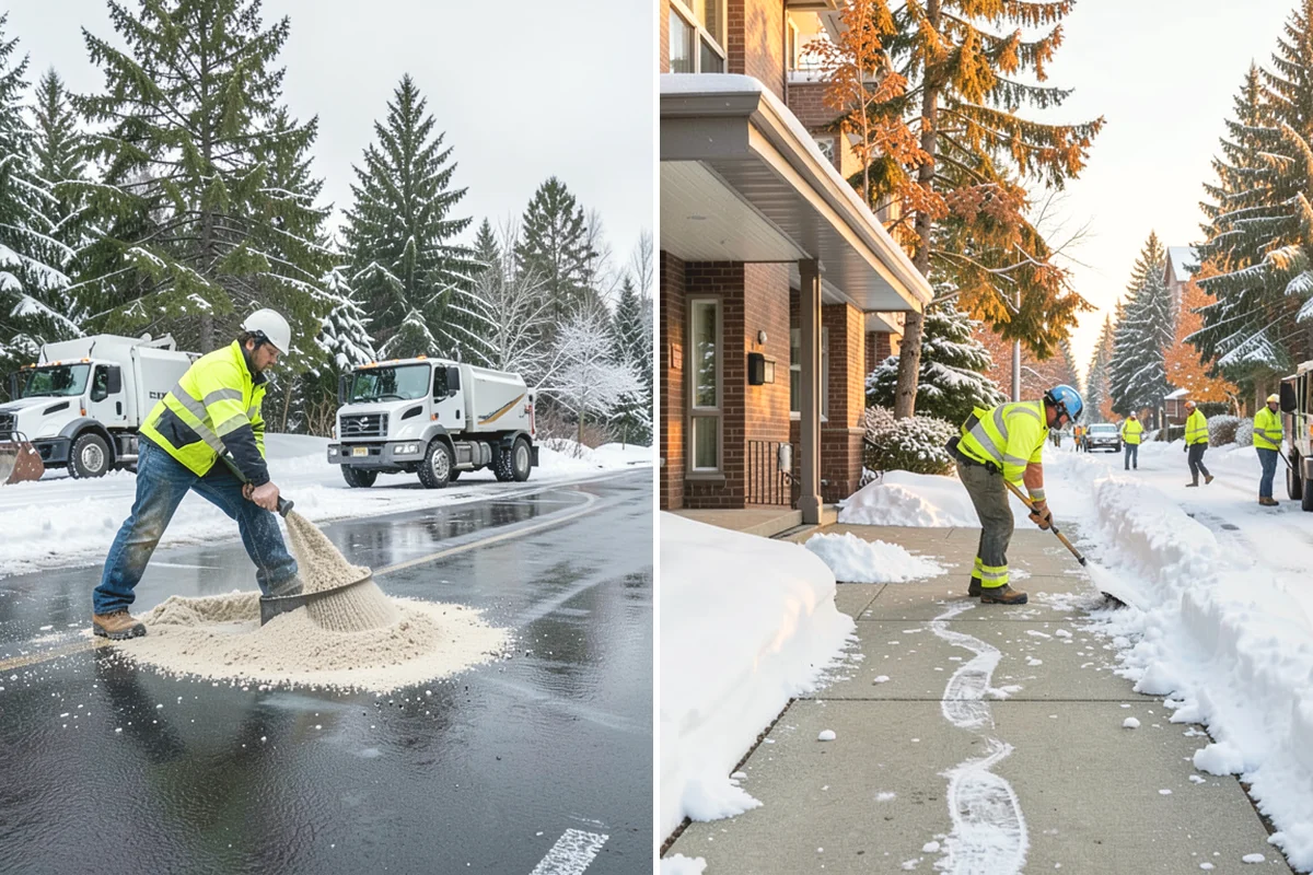 Industrial Facility Sidewalk Clearing in Mountlake Terrace, Snohomish County, WA - Identify worker walkways between lots, gates, and buildings