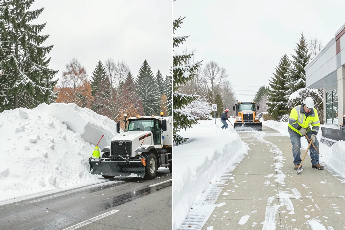 Industrial Facility Sidewalk Clearing in Mukilteo, Snohomish County, WA - Identify worker walkways between lots, gates, and buildings
