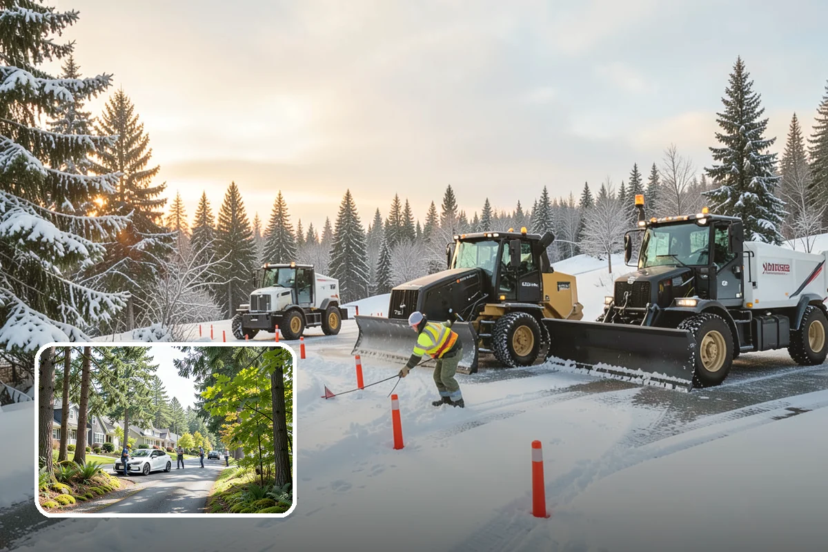 Industrial Facility Sidewalk Clearing in Normandy Park, King County, WA - Reduces Washington L and I worker injury claims and lost time