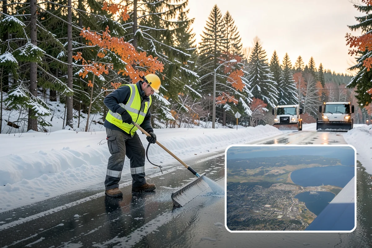 Industrial Facility Sidewalk Clearing in Oak Harbor, Island County, WA - Reduces Washington L and I worker injury claims and lost time