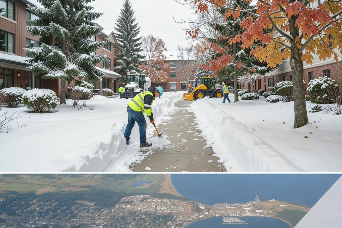 Industrial Facility Sidewalk Clearing in Oak Harbor, Island County, WA - Industrial demand holds from December through February, when overnight shifts face the worst refreeze on yard walkways before...