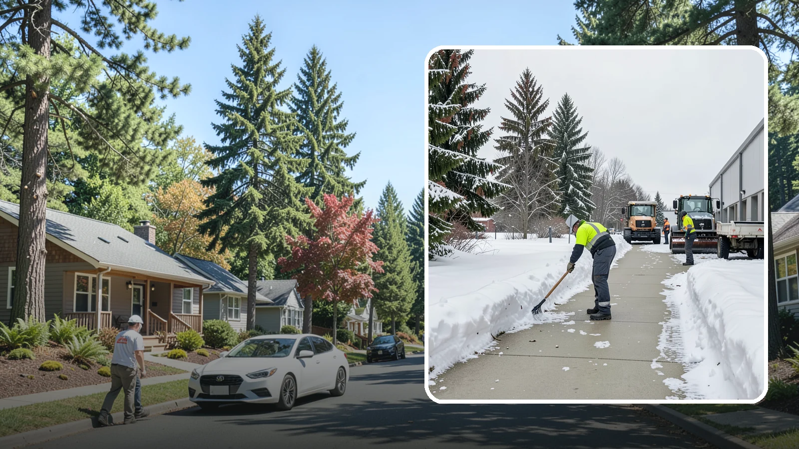 Industrial Facility Sidewalk Clearing in Orting, Pierce County, WA - Worker-safety sidewalk clearing for Western Washington industrial facilities, keeping crew walkways between buildings and lots...