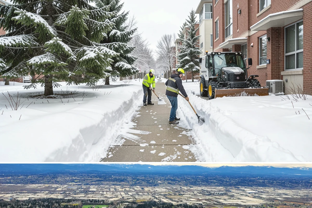 Industrial Facility Sidewalk Clearing in SeaTac, King County, WA - Industrial demand holds from December through February, when overnight shifts face the worst refreeze on yard walkways before...