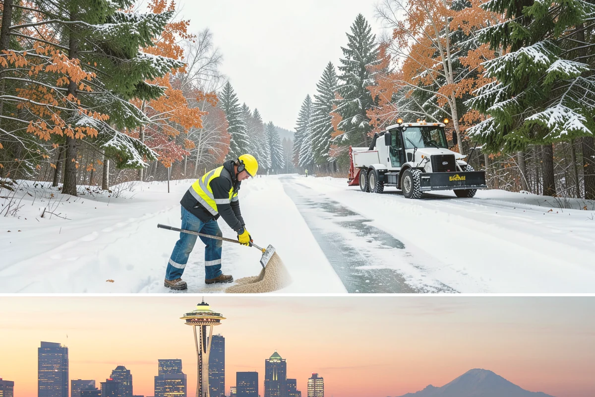 Industrial Facility Sidewalk Clearing in Seattle, King County, WA - Industrial demand holds from December through February, when overnight shifts face the worst refreeze on yard walkways before...