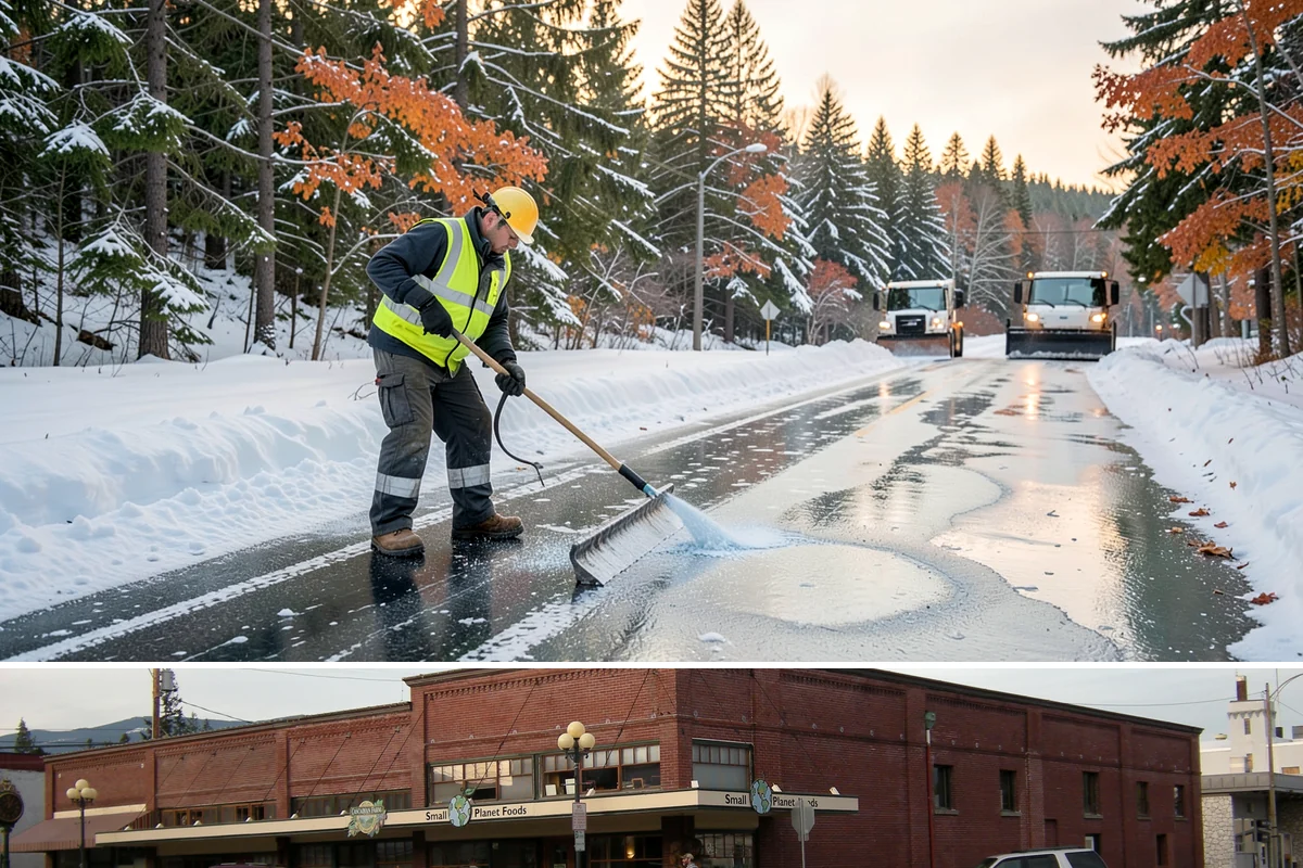 Industrial Facility Sidewalk Clearing in Sedro-Woolley, Skagit County, WA - Industrial demand holds from December through February, when overnight shifts face the worst refreeze on yard walkways before...