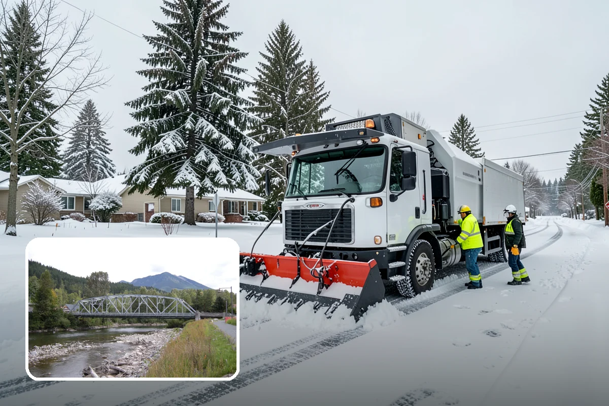 Industrial Facility Sidewalk Clearing in Skykomish, King County, WA - Reduces Washington L and I worker injury claims and lost time
