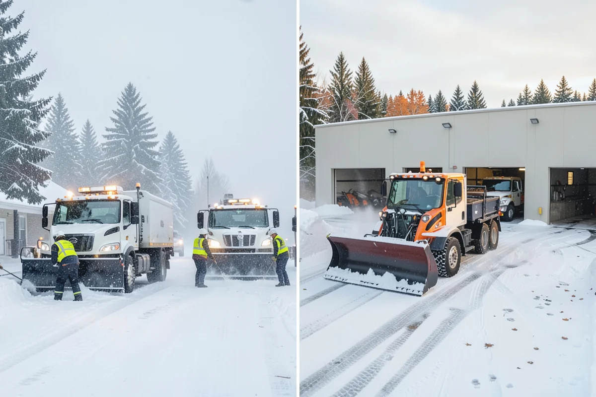 Industrial Facility Sidewalk Clearing in Skykomish, King County, WA - Identify worker walkways between lots, gates, and buildings