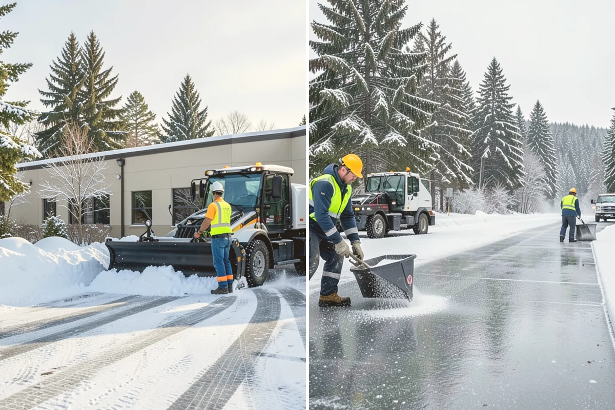 Industrial Facility Sidewalk Clearing in Snohomish, Snohomish County, WA - Identify worker walkways between lots, gates, and buildings