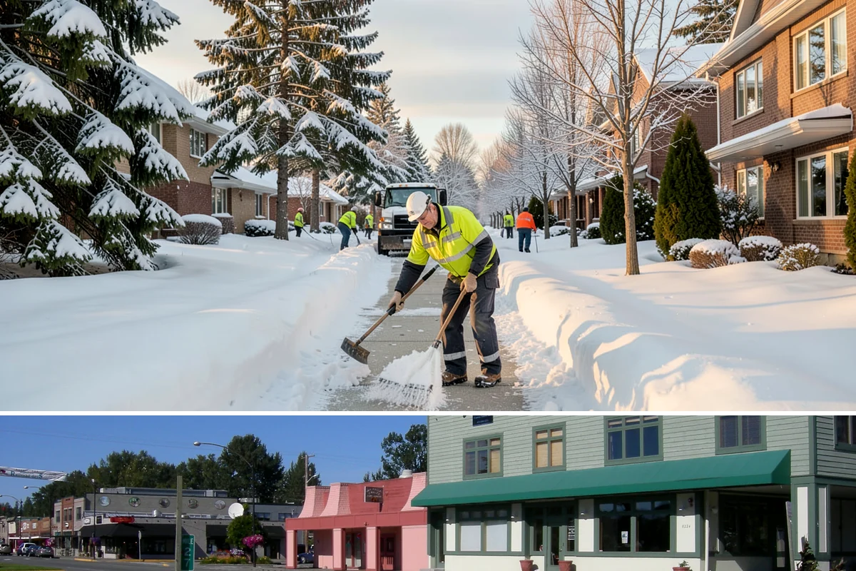 Industrial Facility Sidewalk Clearing in Snoqualmie, King County, WA - Industrial demand holds from December through February, when overnight shifts face the worst refreeze on yard walkways before...
