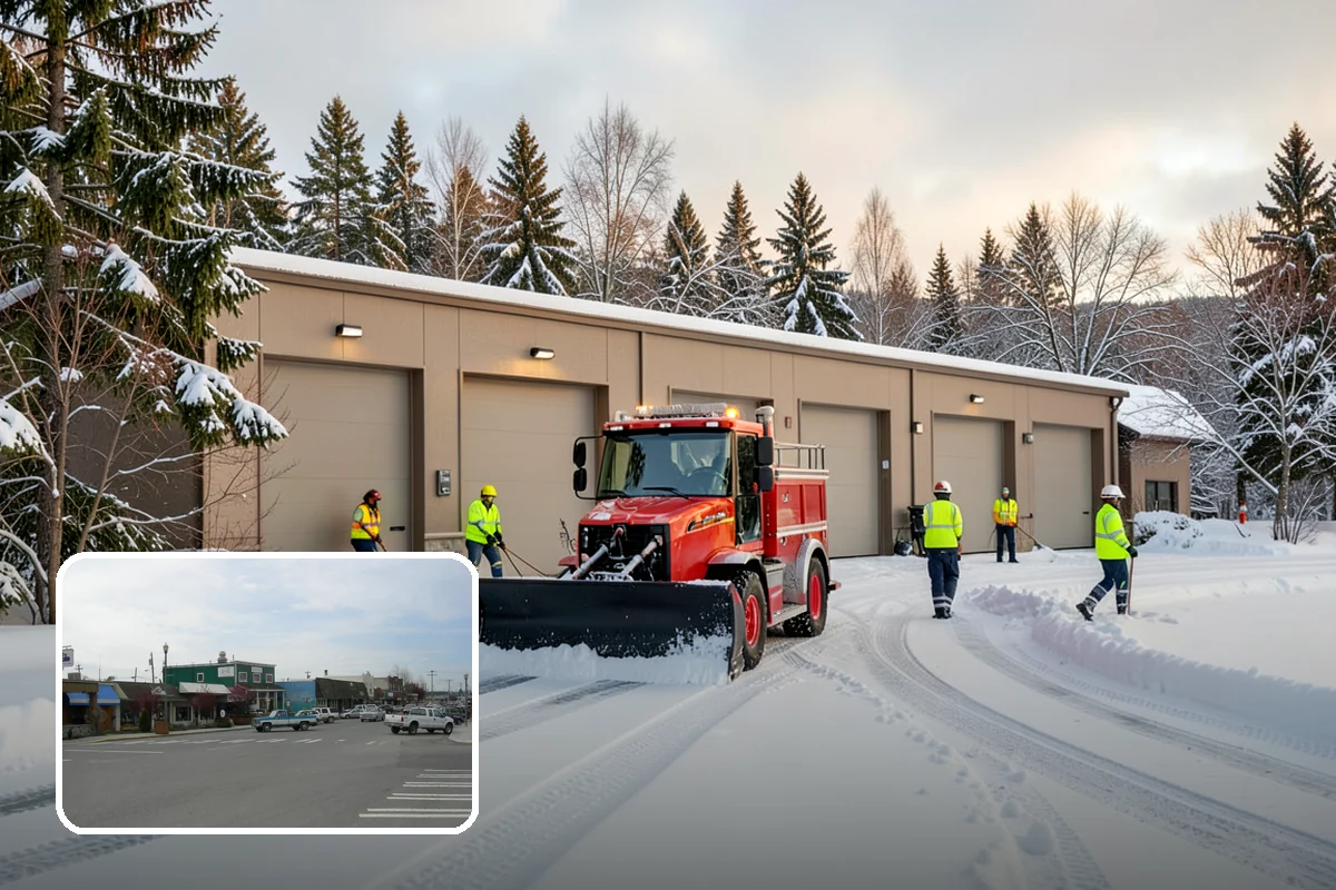 Industrial Facility Sidewalk Clearing in Stanwood, Snohomish County, WA - Reduces Washington L and I worker injury claims and lost time