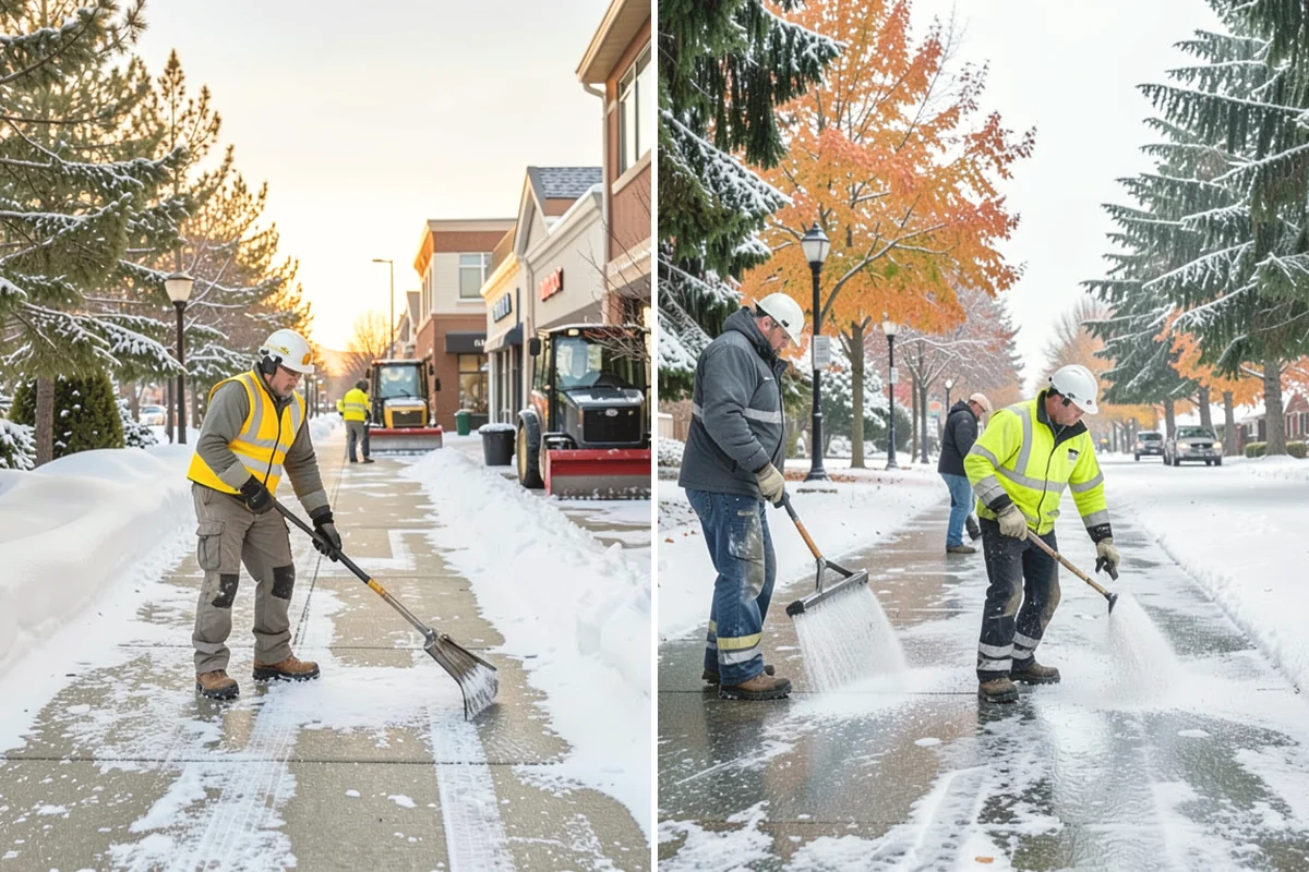 Industrial Facility Sidewalk Clearing in Steilacoom, Pierce County, WA - Identify worker walkways between lots, gates, and buildings