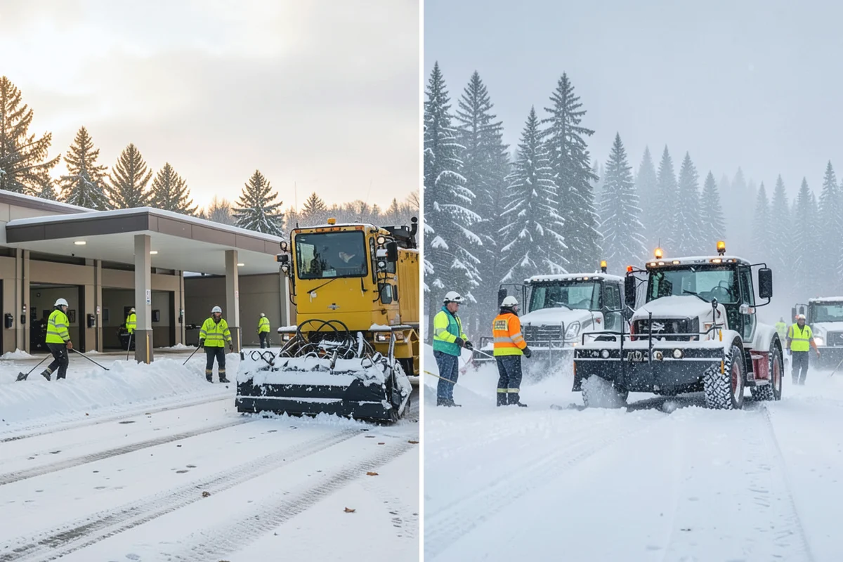 Industrial Facility Sidewalk Clearing in Sumner, Pierce County, WA - Identify worker walkways between lots, gates, and buildings