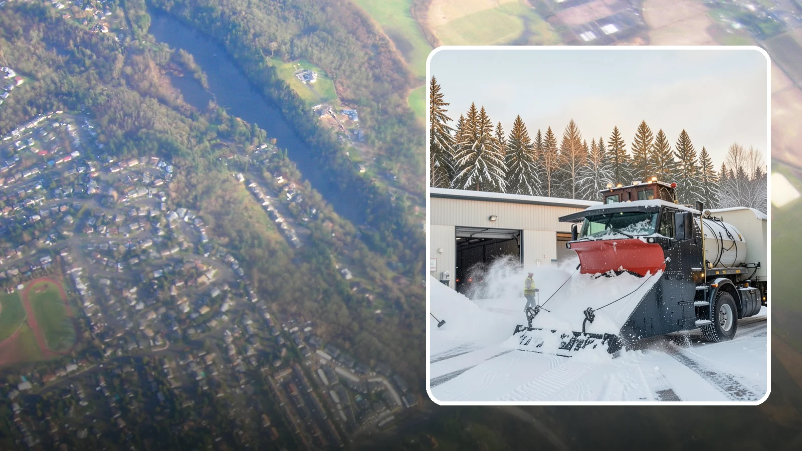 Industrial Facility Snow Plowing in Algona, King County, WA - We plow large industrial yards, truck routes, and gates so shift changes and freight keep moving through any storm.
