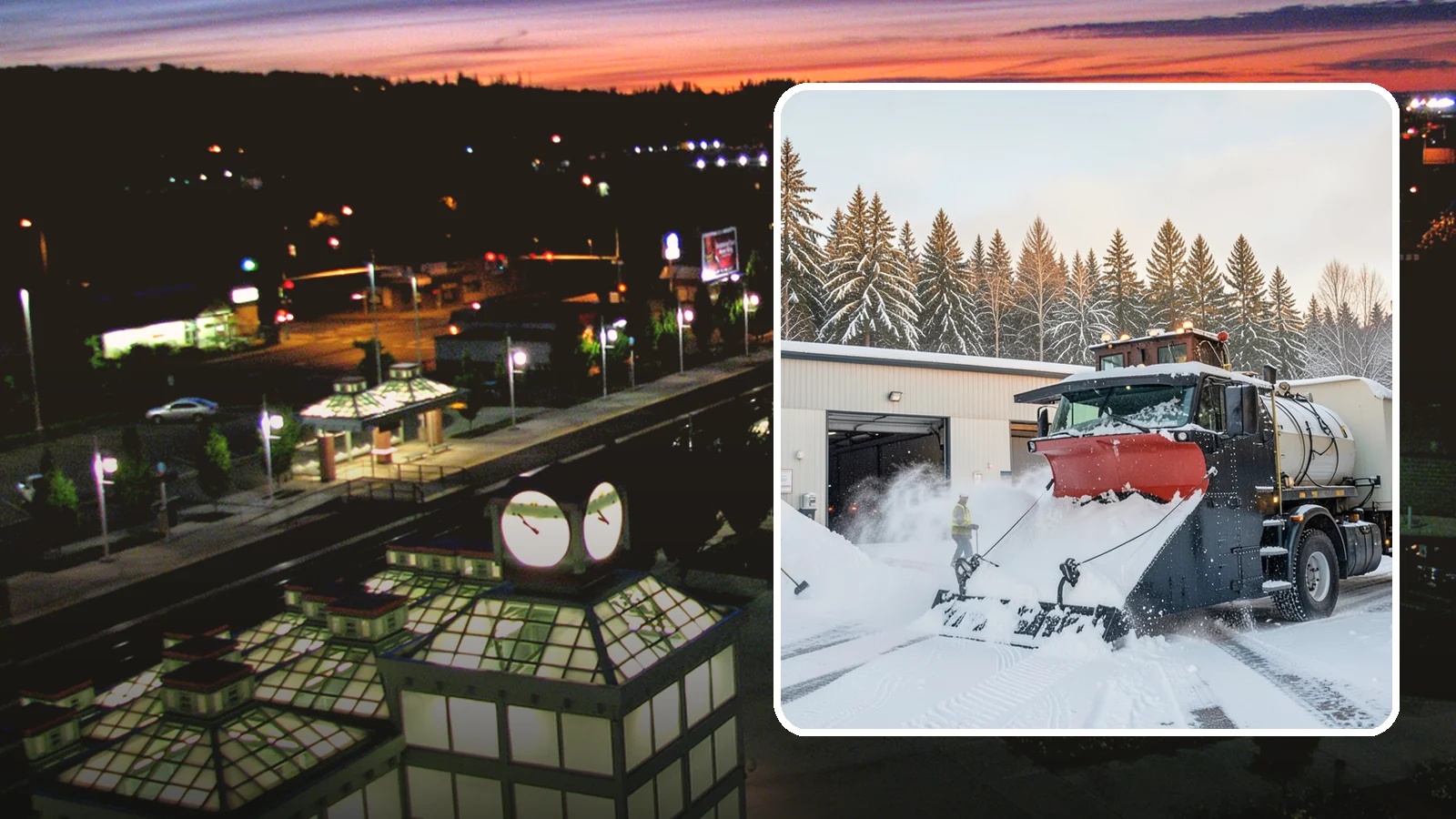 Industrial Facility Snow Plowing in Auburn, King County, WA - We plow large industrial yards, truck routes, and gates so shift changes and freight keep moving through any storm.