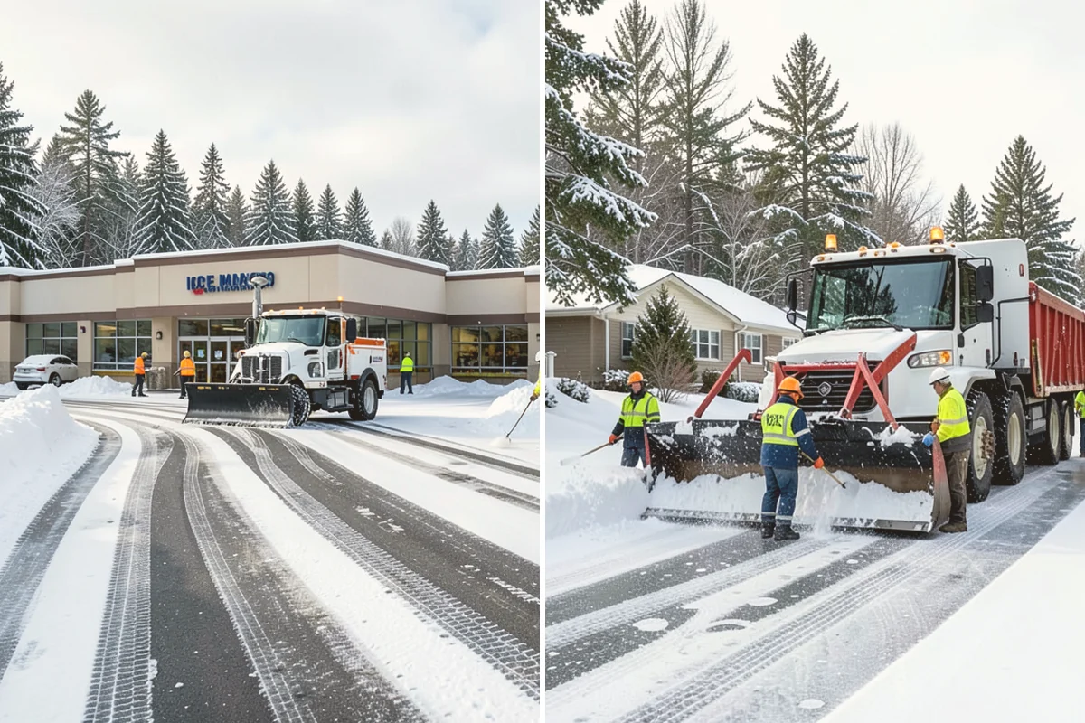 Industrial Facility Snow Plowing in Bellevue, King County, WA - Map truck routes, gates, and lots against your shift and delivery schedule