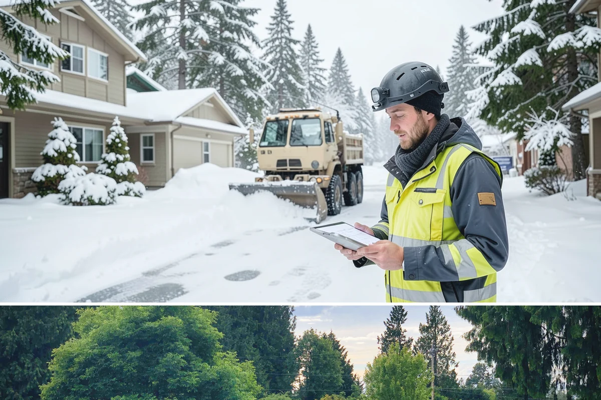Industrial Facility Snow Plowing in Bonney Lake, Pierce County, WA - Set up a heavy-equipment contract before winter so freight and shifts never stall on snow.