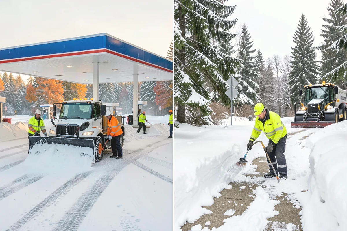 Industrial Facility Snow Plowing in Burlington, Skagit County, WA - Map truck routes, gates, and lots against your shift and delivery schedule