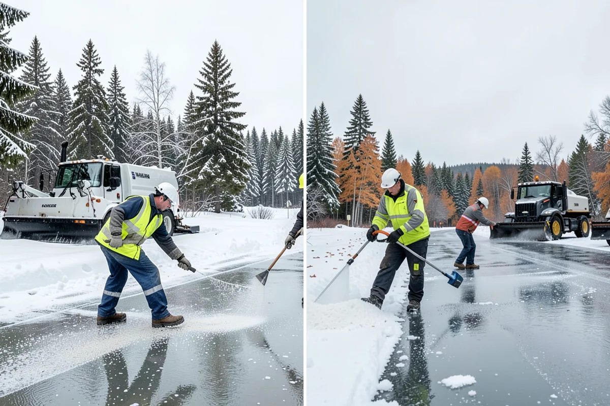 Industrial Facility Snow Plowing in Concrete, Skagit County, WA - Map truck routes, gates, and lots against your shift and delivery schedule