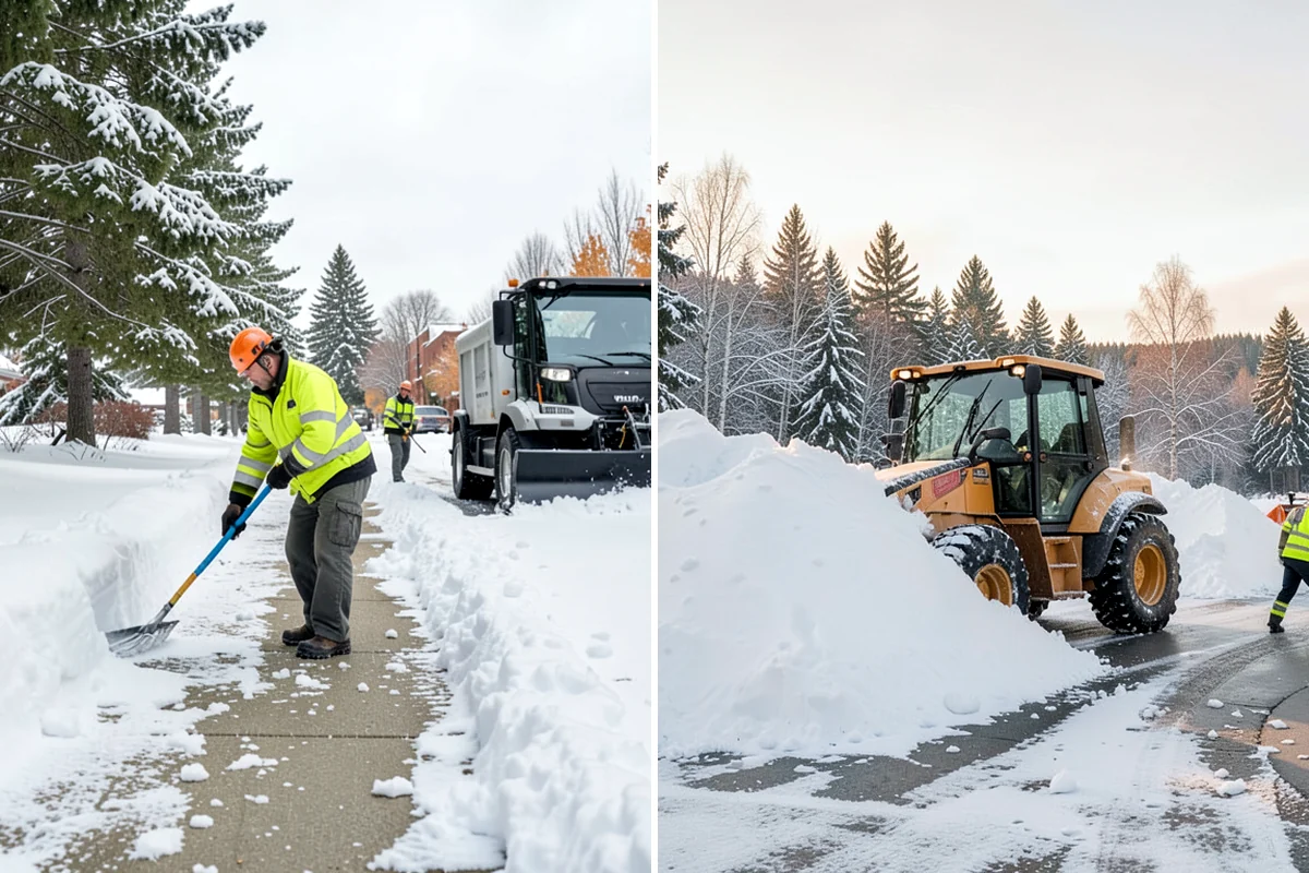 Industrial Facility Snow Plowing in Enumclaw, King County, WA - Map truck routes, gates, and lots against your shift and delivery schedule