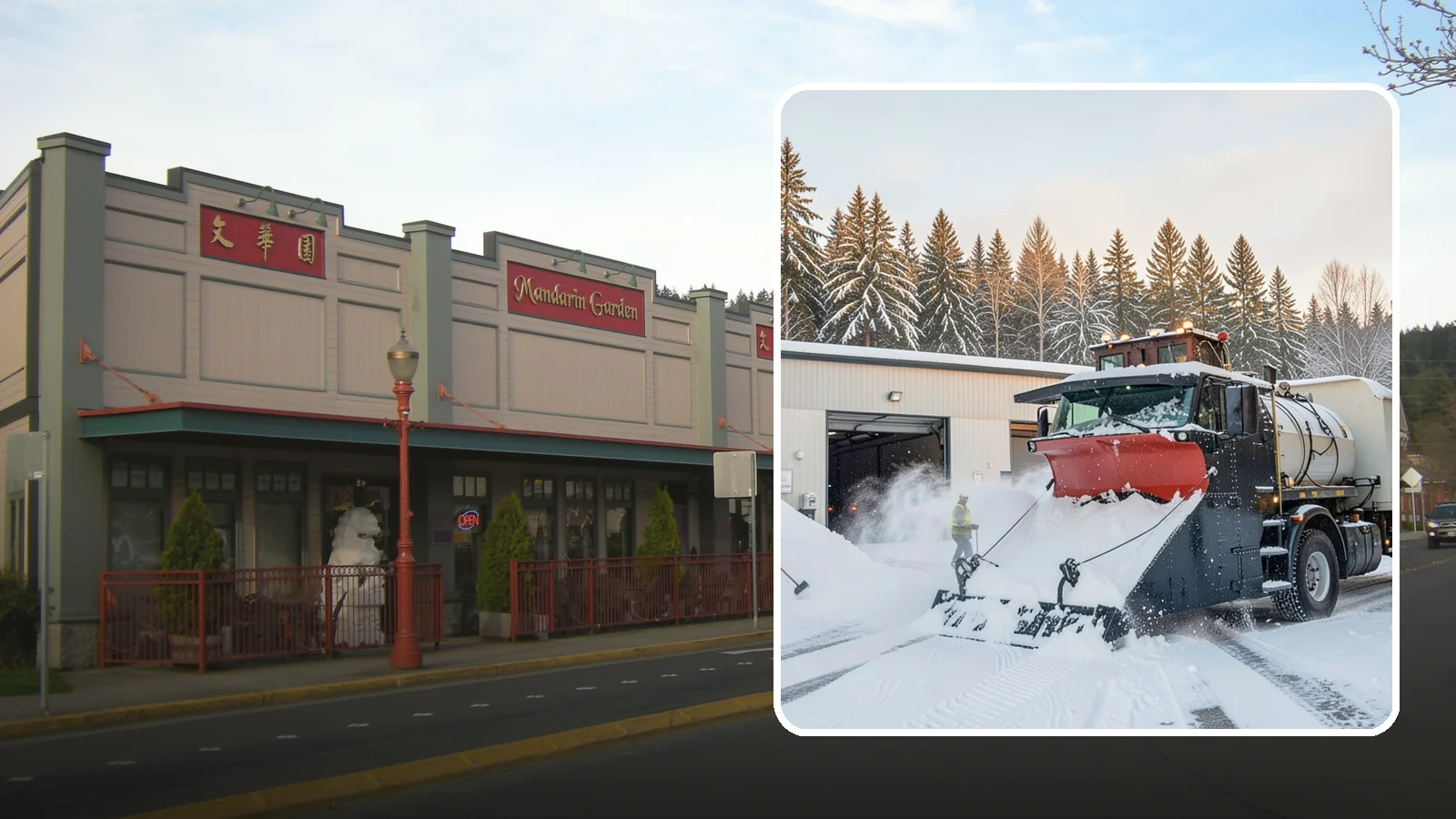 Industrial Facility Snow Plowing in Issaquah, King County, WA - We plow large industrial yards, truck routes, and gates so shift changes and freight keep moving through any storm.