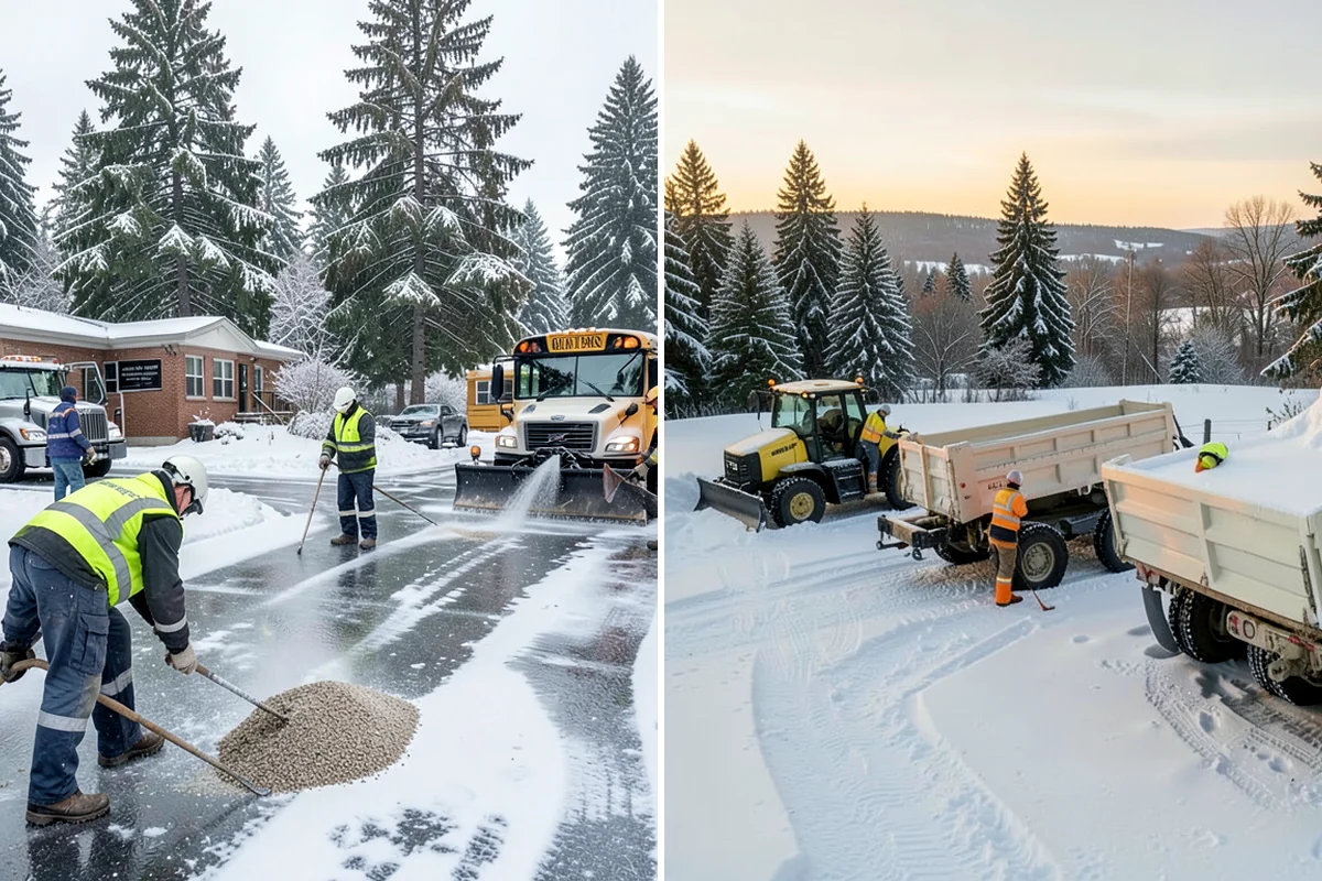 Industrial Facility Snow Plowing in Kenmore, King County, WA - Map truck routes, gates, and lots against your shift and delivery schedule