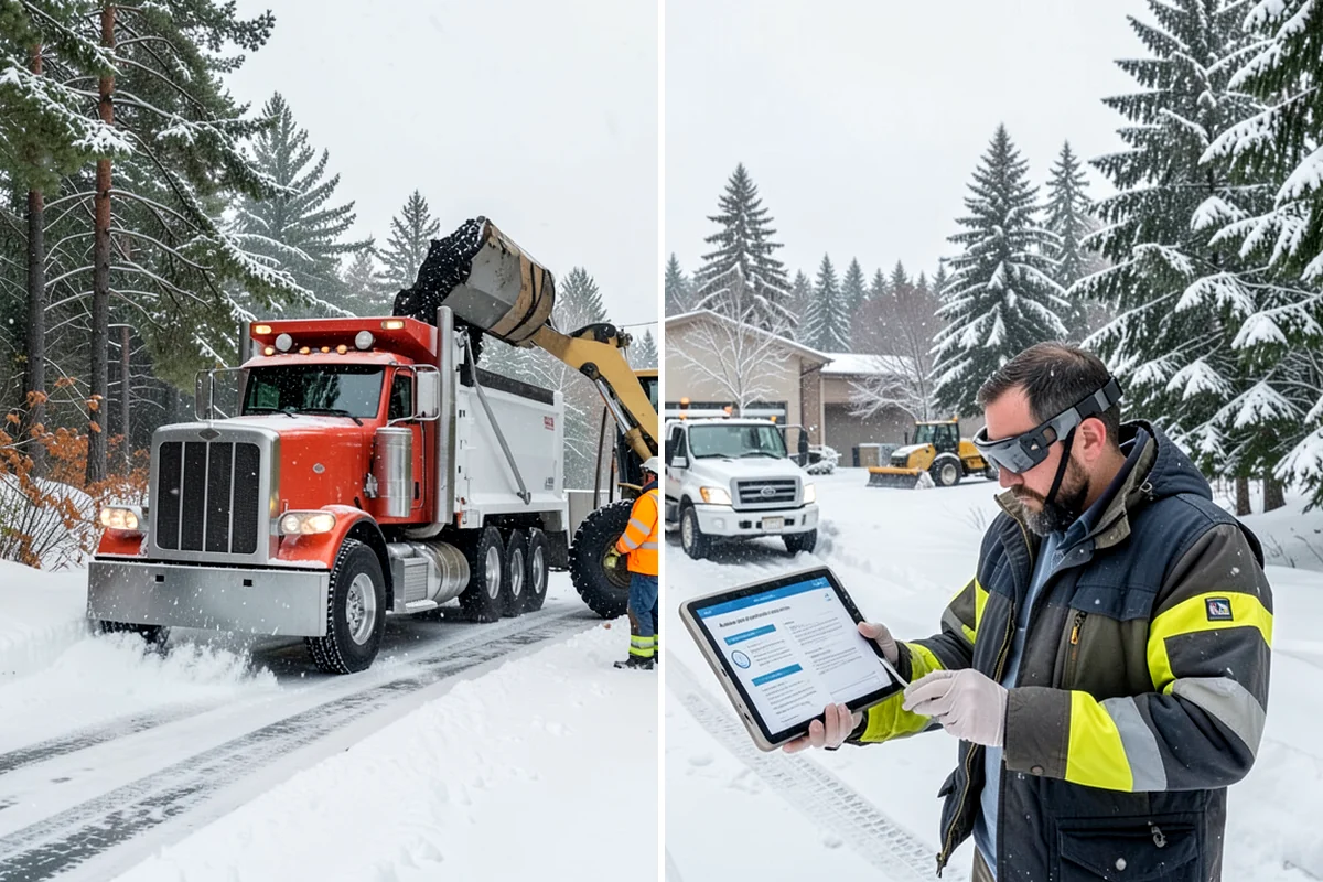 Industrial Facility Snow Plowing in Lakewood, Pierce County, WA - Map truck routes, gates, and lots against your shift and delivery schedule