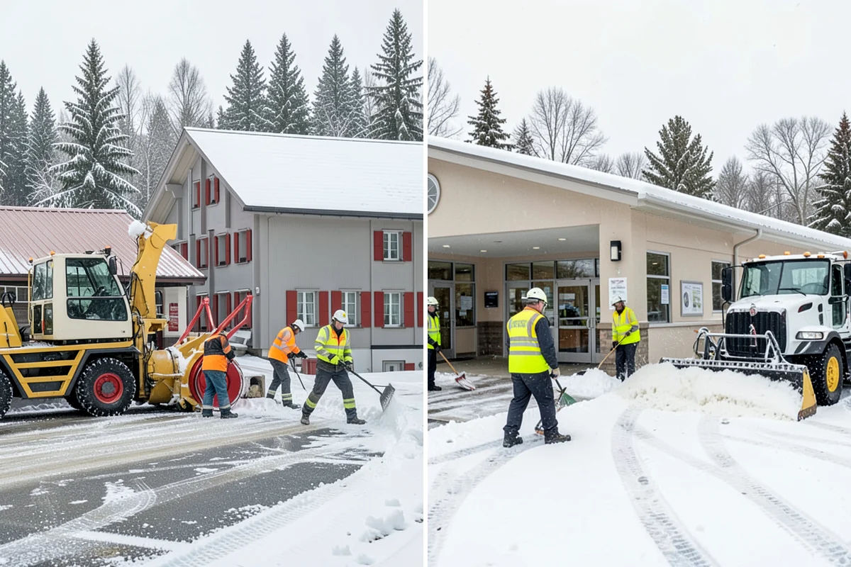 Industrial Facility Snow Plowing in Maple Valley, King County, WA - Map truck routes, gates, and lots against your shift and delivery schedule