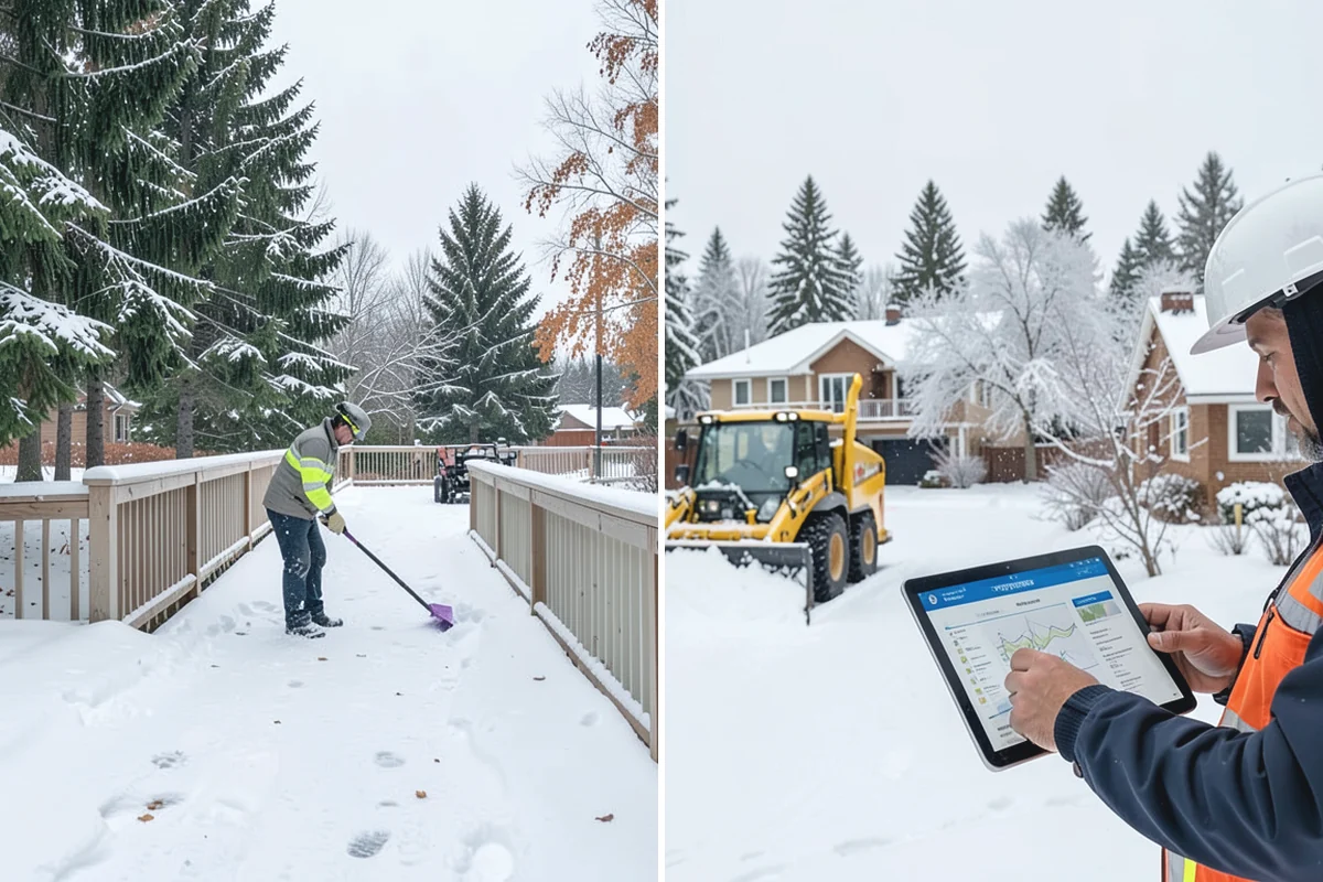 Industrial Facility Snow Plowing in Marysville, Snohomish County, WA - Map truck routes, gates, and lots against your shift and delivery schedule