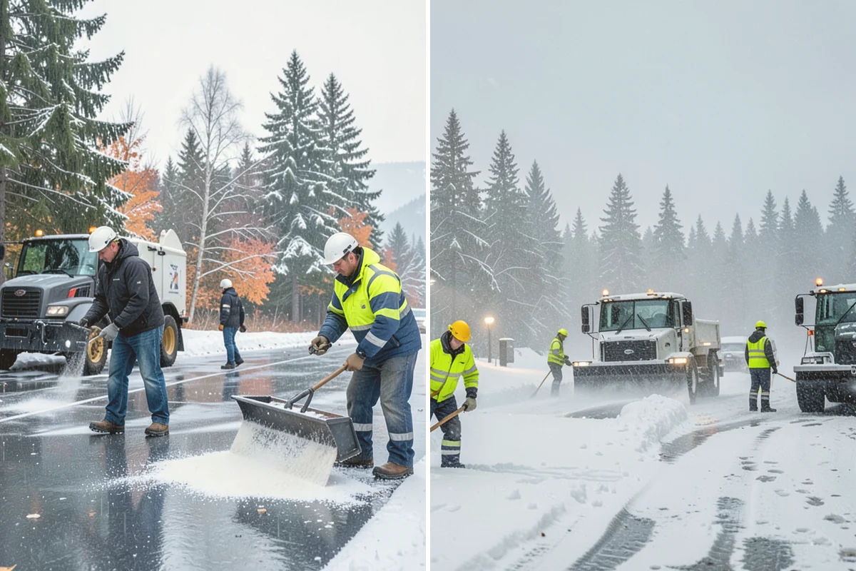 Industrial Facility Snow Plowing in Milton, King County, WA - Map truck routes, gates, and lots against your shift and delivery schedule