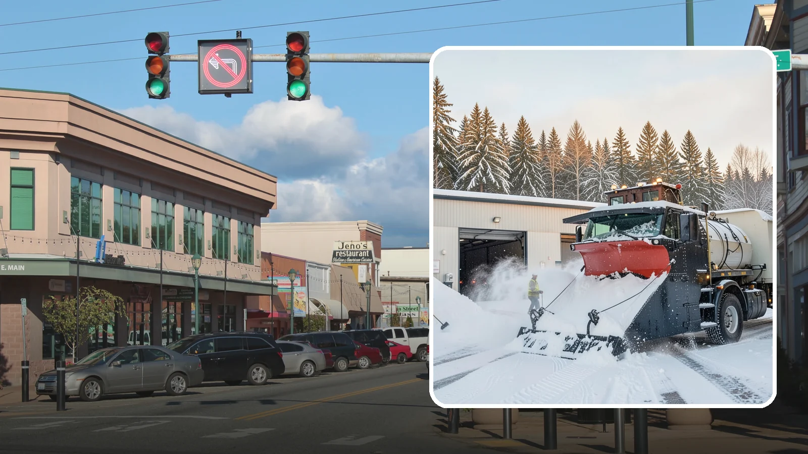 Industrial Facility Snow Plowing in Monroe, Snohomish County, WA - We plow large industrial yards, truck routes, and gates so shift changes and freight keep moving through any storm.