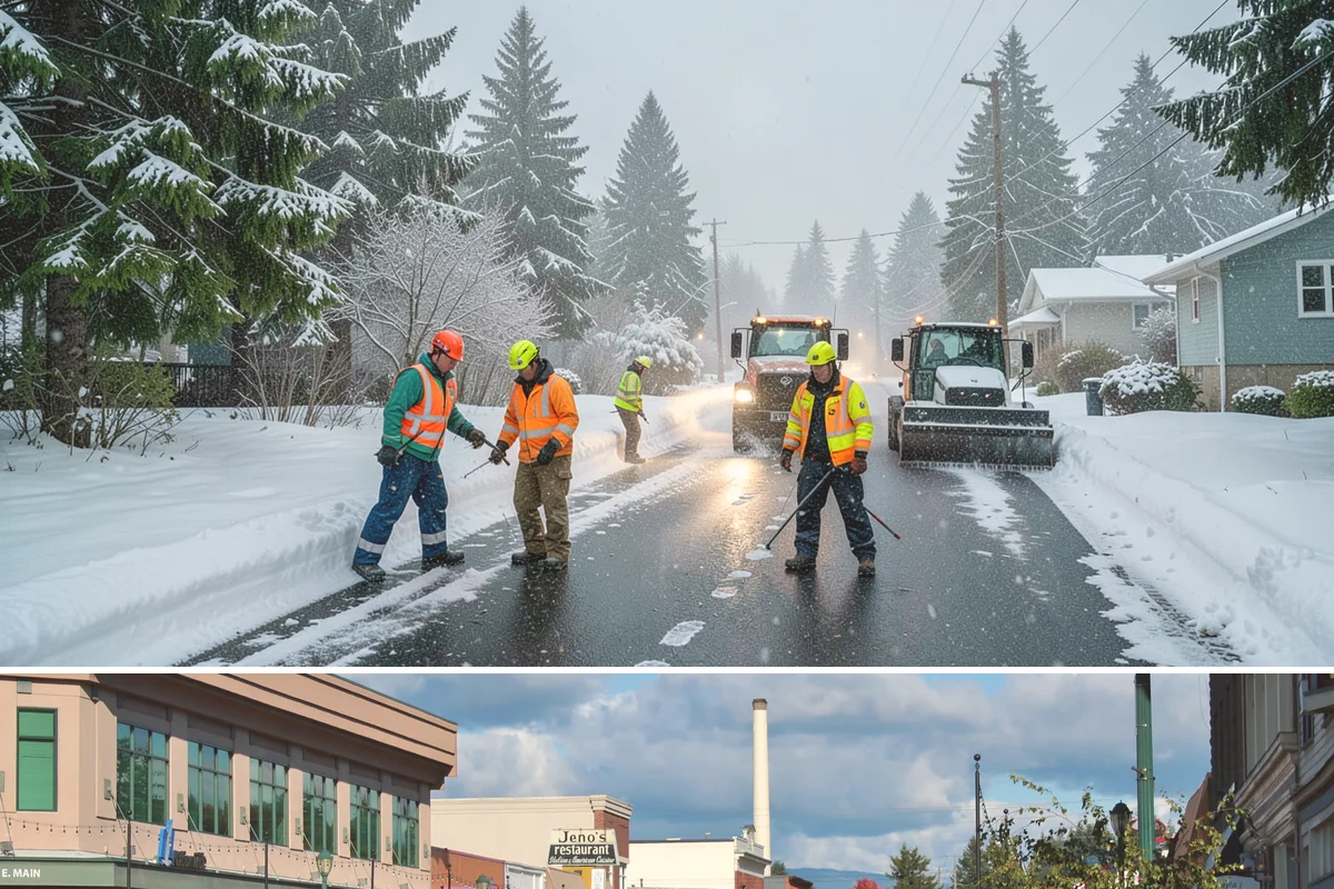 Industrial Facility Snow Plowing in Monroe, Snohomish County, WA - Set up a heavy-equipment contract before winter so freight and shifts never stall on snow.