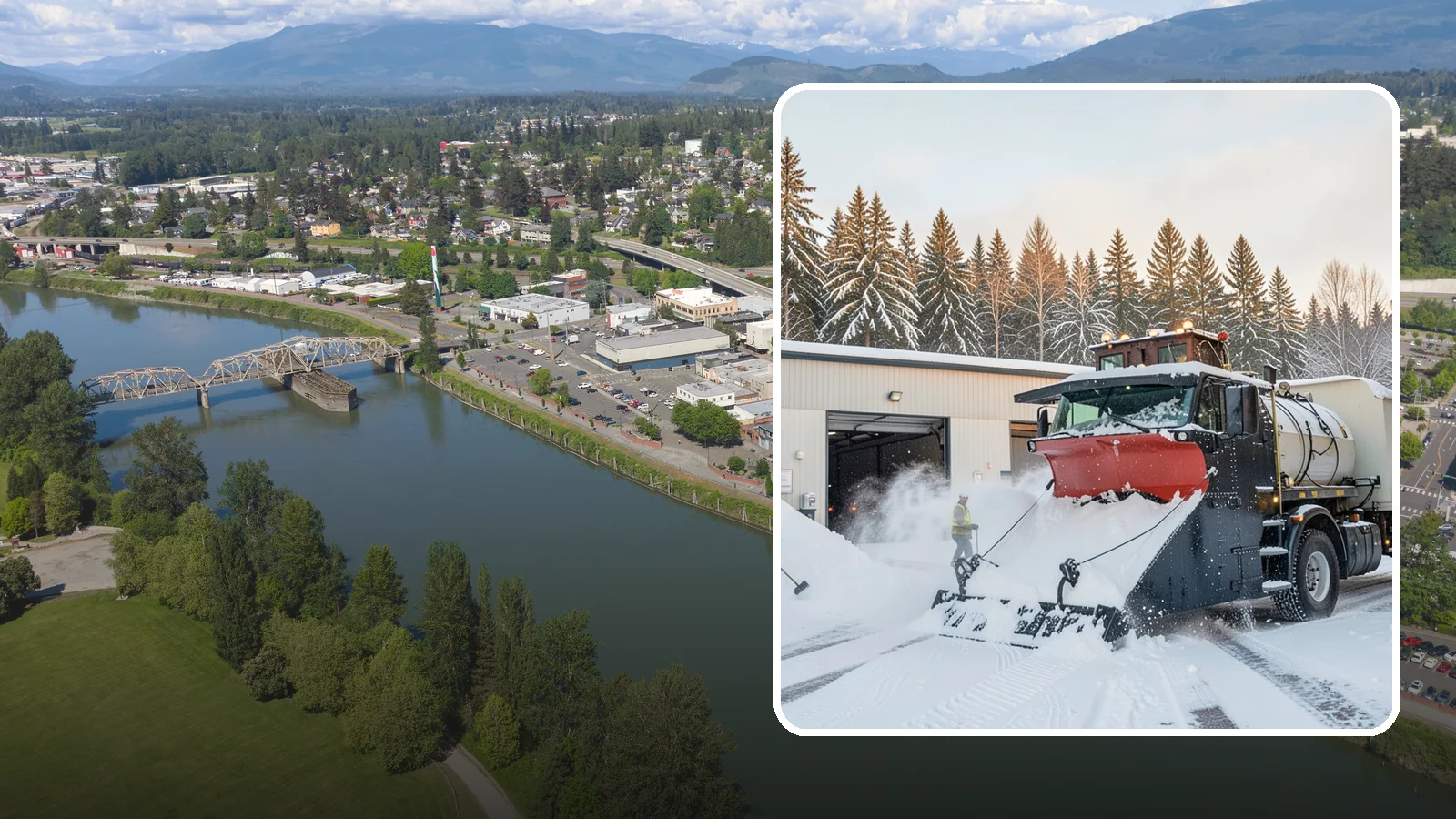 Industrial Facility Snow Plowing in Mount Vernon, Skagit County, WA - We plow large industrial yards, truck routes, and gates so shift changes and freight keep moving through any storm.