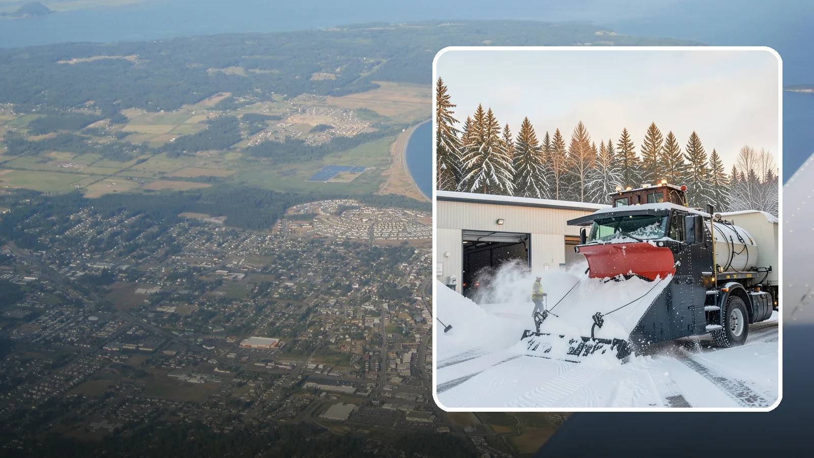 Industrial Facility Snow Plowing in Oak Harbor, Island County, WA - We plow large industrial yards, truck routes, and gates so shift changes and freight keep moving through any storm.