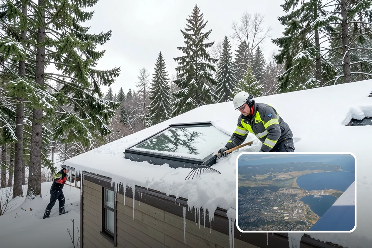 Industrial Facility Snow Plowing in Oak Harbor, Island County, WA - Wide yards and truck routes cleared with heavy equipment