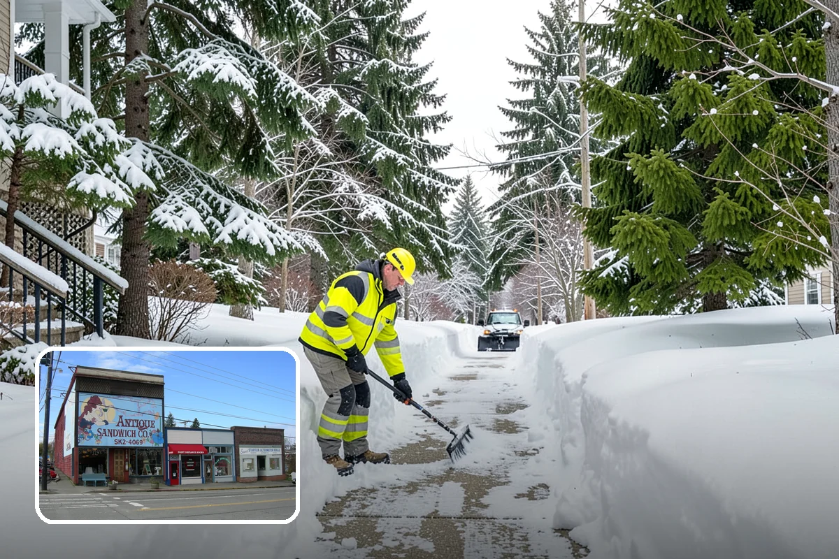 Industrial Facility Snow Plowing in Ruston, Pierce County, WA - Wide yards and truck routes cleared with heavy equipment