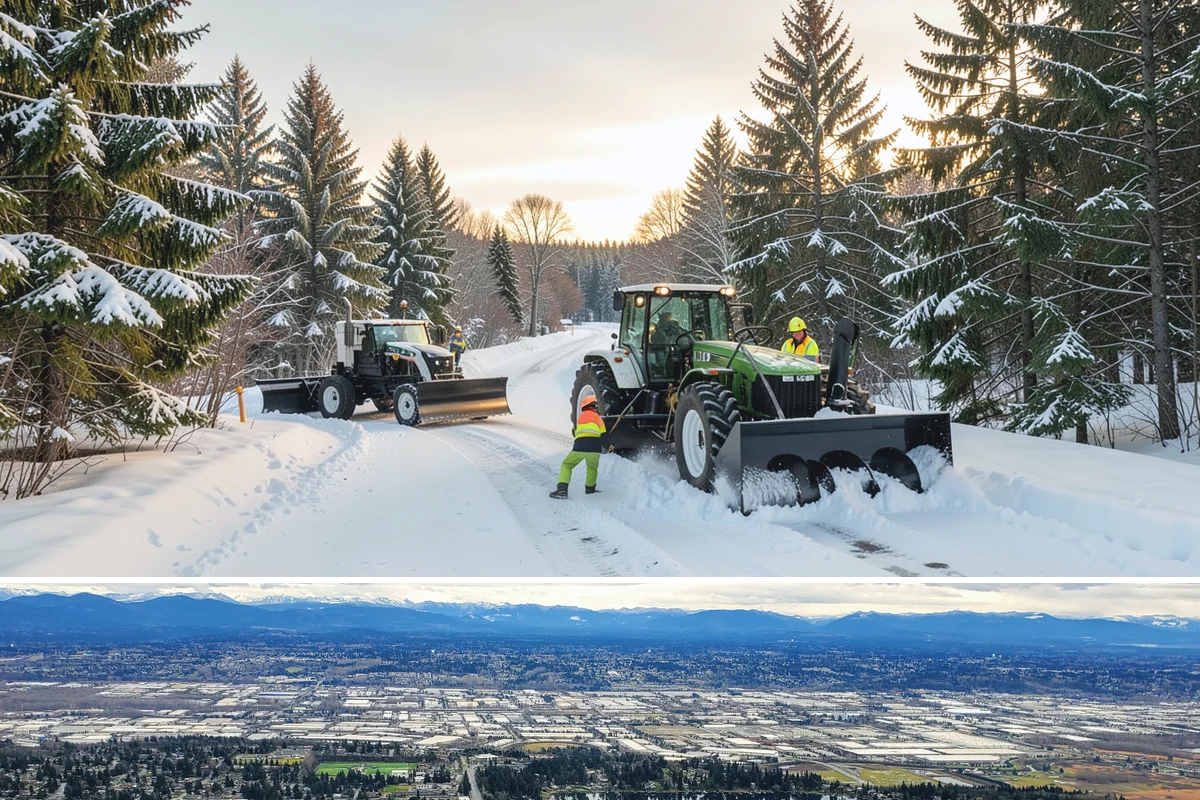 Industrial Facility Snow Plowing in SeaTac, King County, WA - Set up a heavy-equipment contract before winter so freight and shifts never stall on snow.