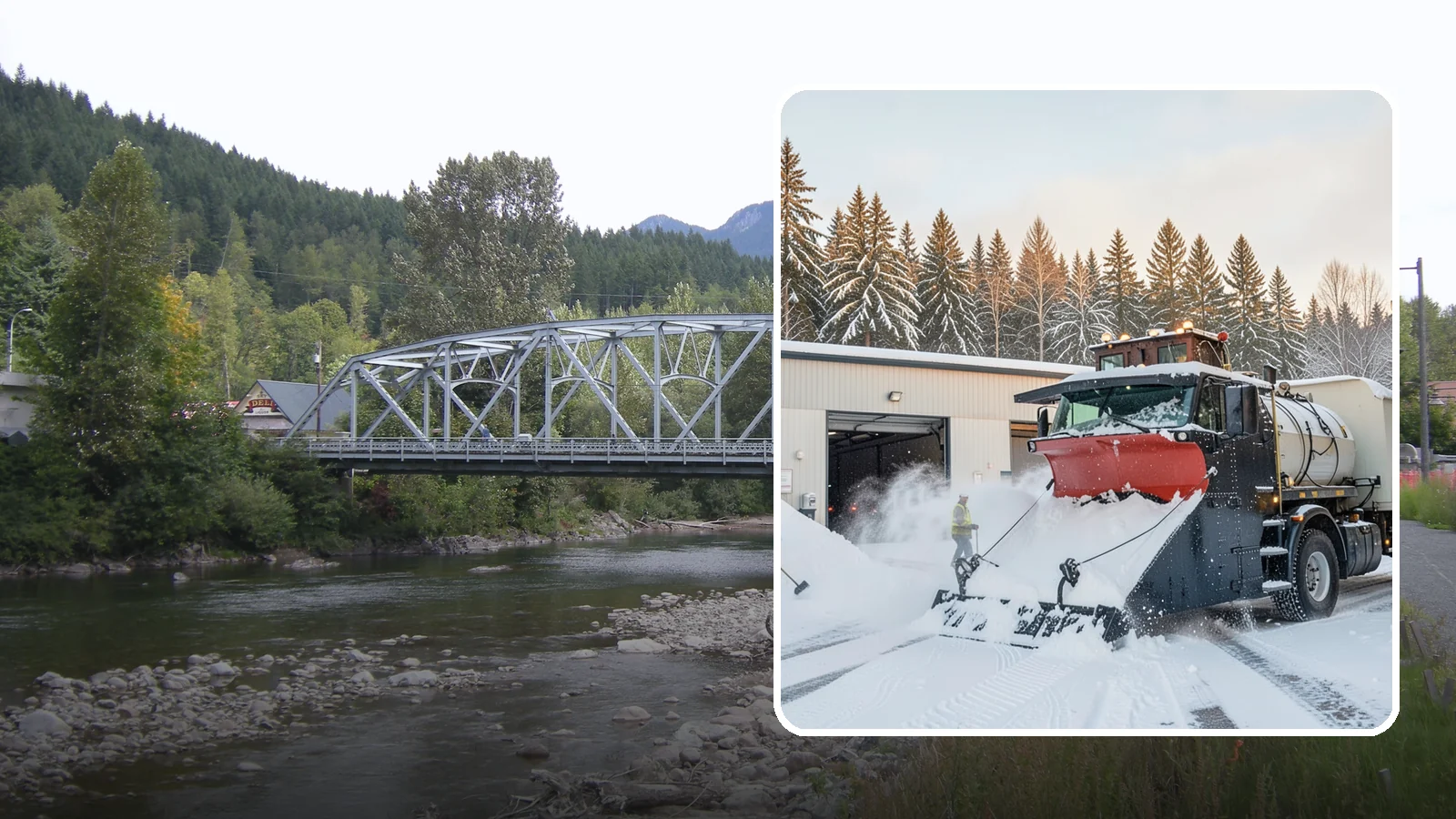 Industrial Facility Snow Plowing in Skykomish, King County, WA - We plow large industrial yards, truck routes, and gates so shift changes and freight keep moving through any storm.