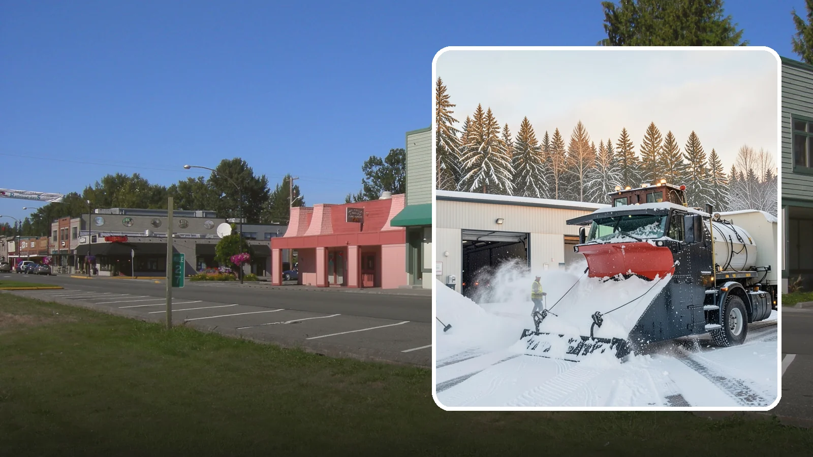 Industrial Facility Snow Plowing in Snoqualmie, King County, WA - We plow large industrial yards, truck routes, and gates so shift changes and freight keep moving through any storm.