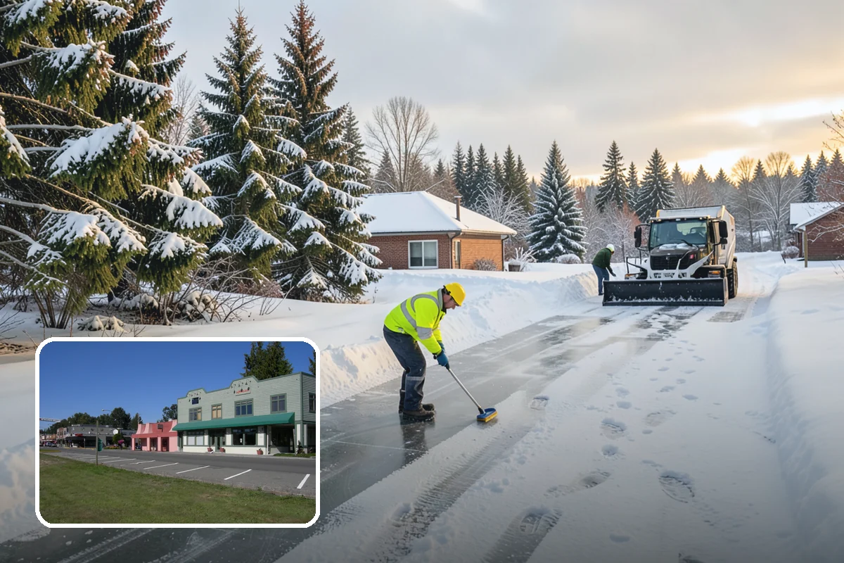 Industrial Facility Snow Plowing in Snoqualmie, King County, WA - Wide yards and truck routes cleared with heavy equipment