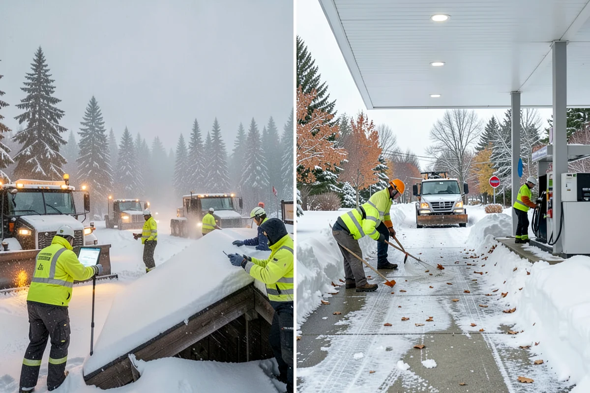 Industrial Facility Snow Plowing in Snoqualmie, King County, WA - Map truck routes, gates, and lots against your shift and delivery schedule