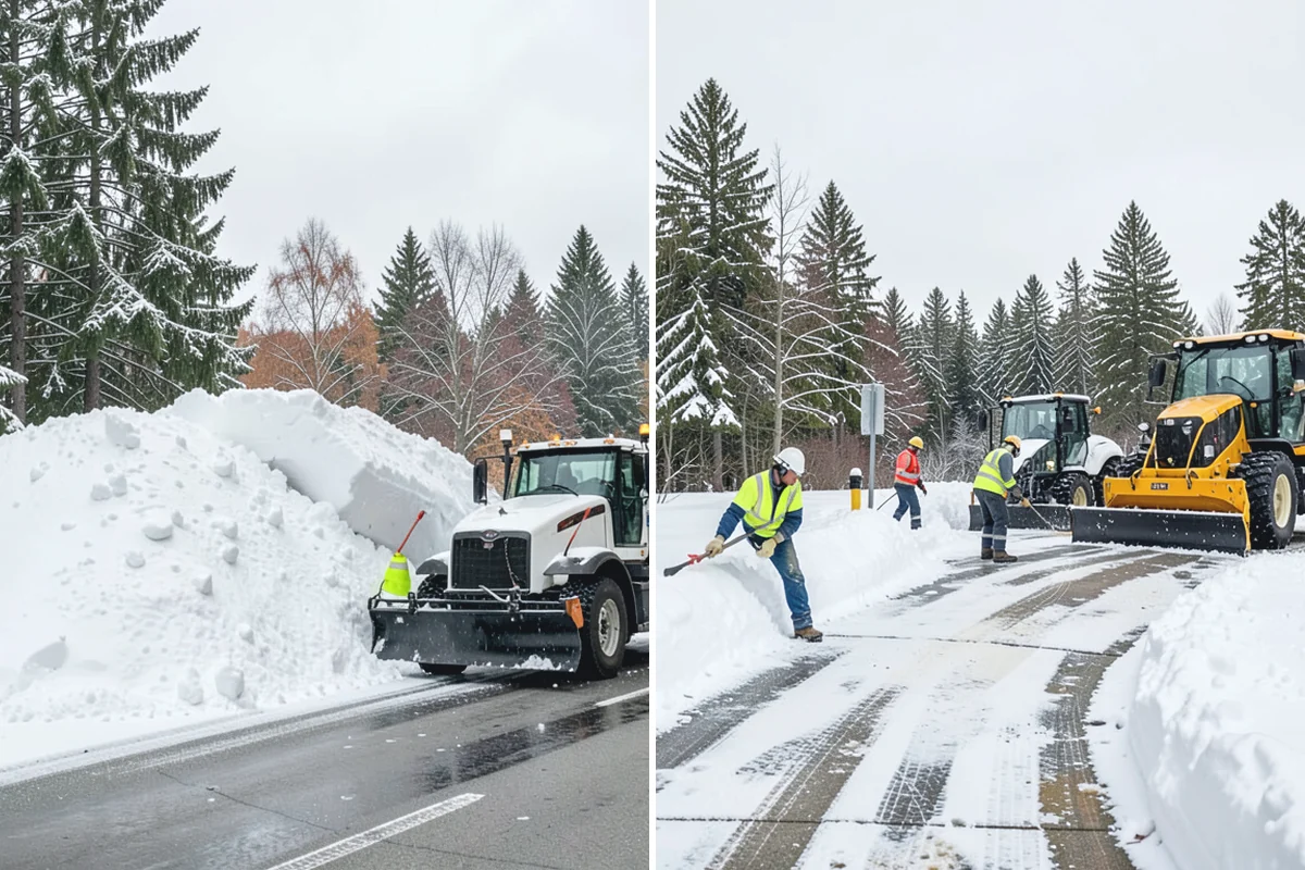 Industrial Facility Snow Plowing in South Prairie, Pierce County, WA - Map truck routes, gates, and lots against your shift and delivery schedule