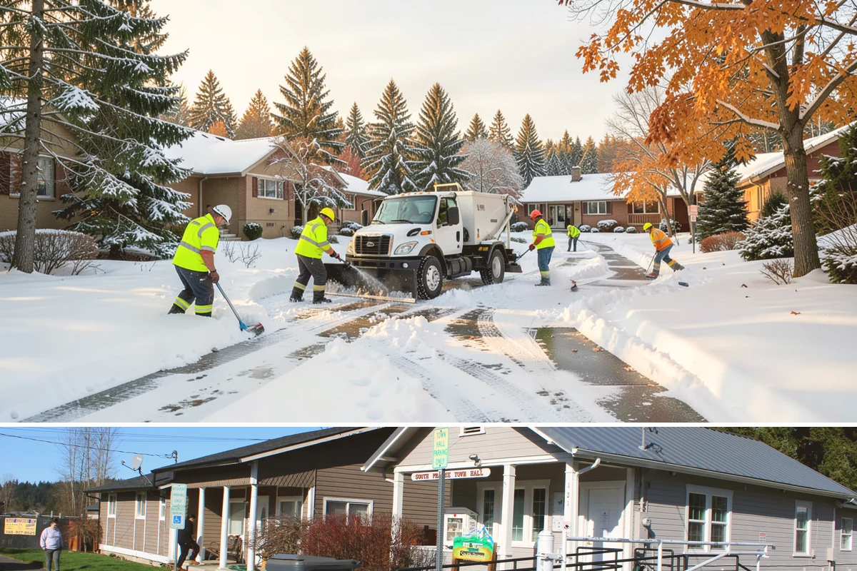 Industrial Facility Snow Plowing in South Prairie, Pierce County, WA - Set up a heavy-equipment contract before winter so freight and shifts never stall on snow.