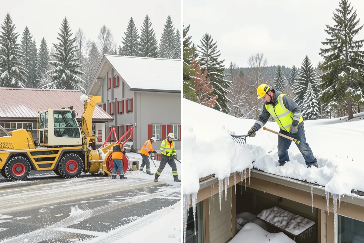 Industrial Facility Snow Plowing in Stanwood, Snohomish County, WA - Map truck routes, gates, and lots against your shift and delivery schedule