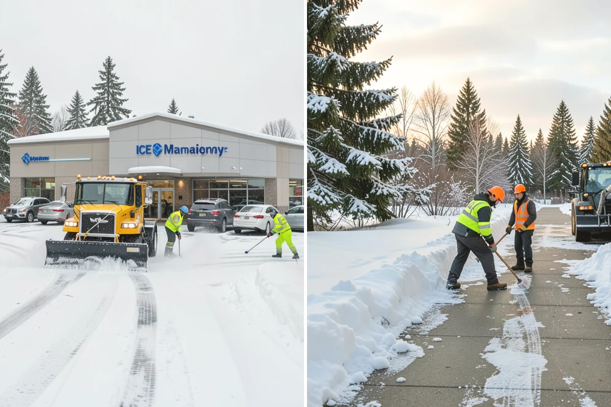 Industrial Facility Snow Plowing in Steilacoom, Pierce County, WA - Map truck routes, gates, and lots against your shift and delivery schedule