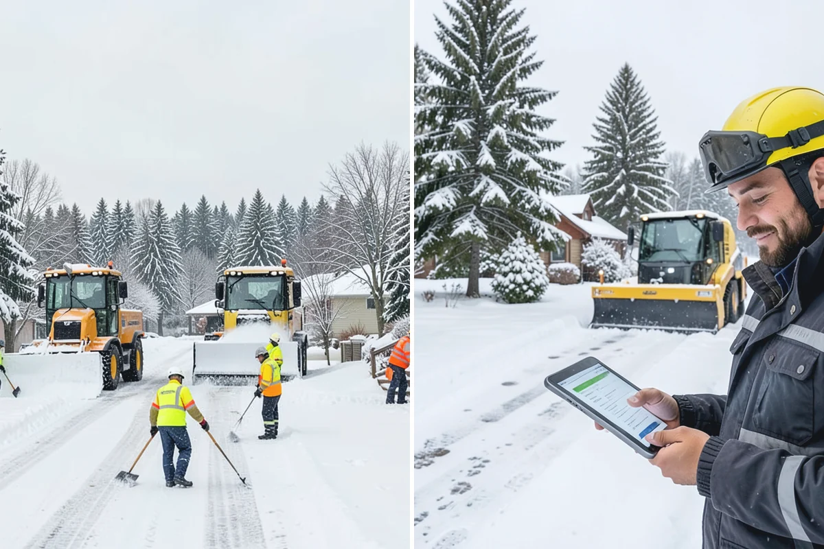 Industrial Facility Snow Plowing in Sumner, Pierce County, WA - Map truck routes, gates, and lots against your shift and delivery schedule