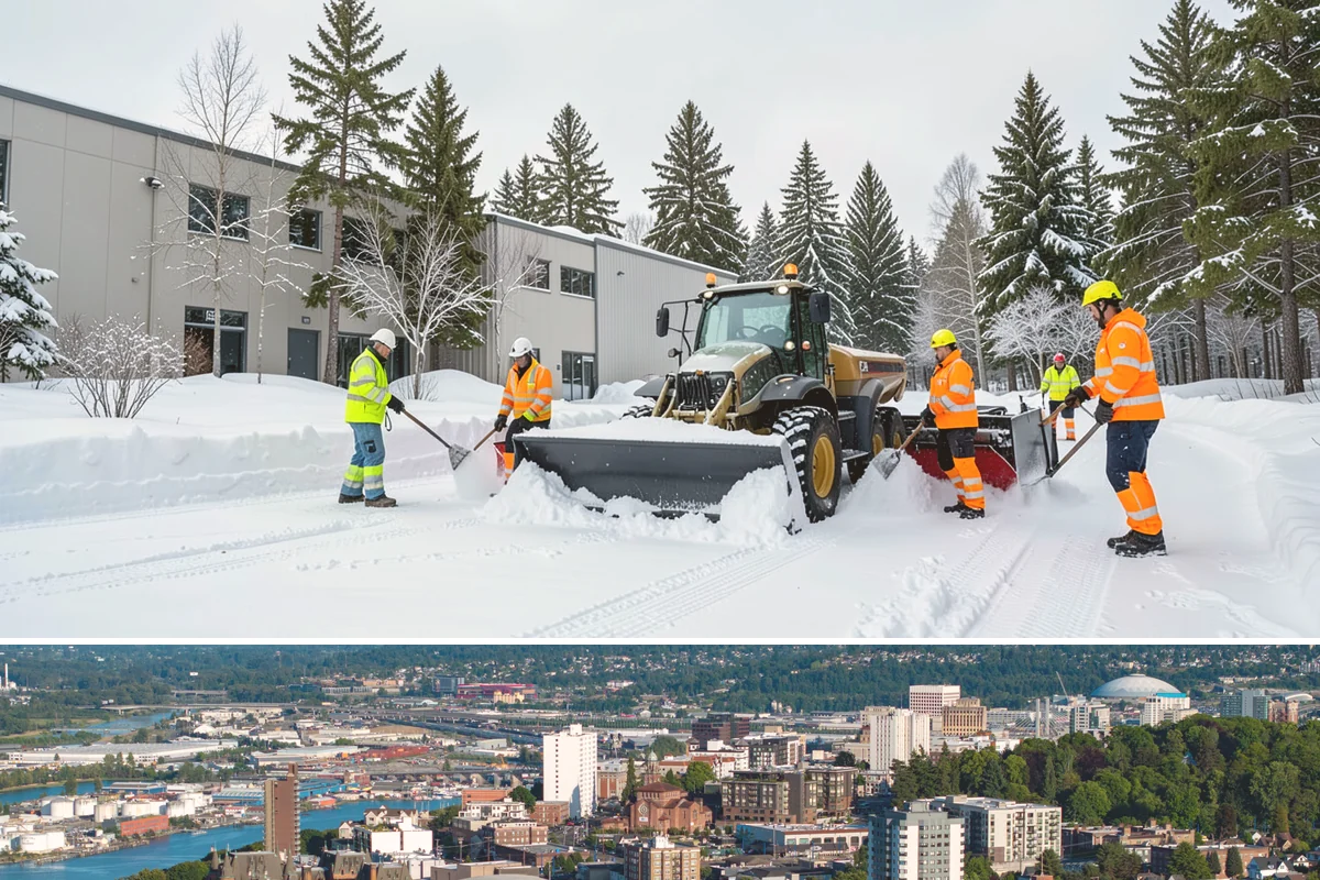Industrial Facility Snow Plowing in Tacoma, Pierce County, WA - Set up a heavy-equipment contract before winter so freight and shifts never stall on snow.