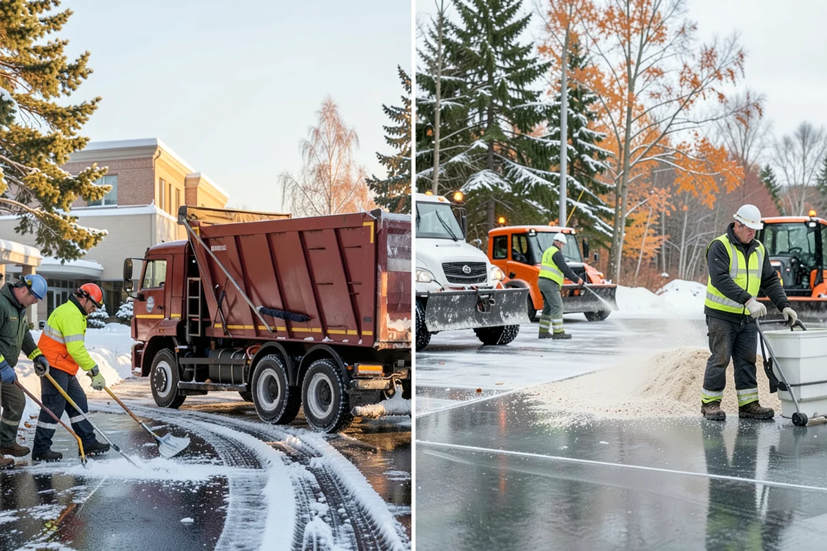 Industrial Snow Removal in Arlington, Snohomish County, WA - Assess yard layout, gate approaches, and truck traffic flow