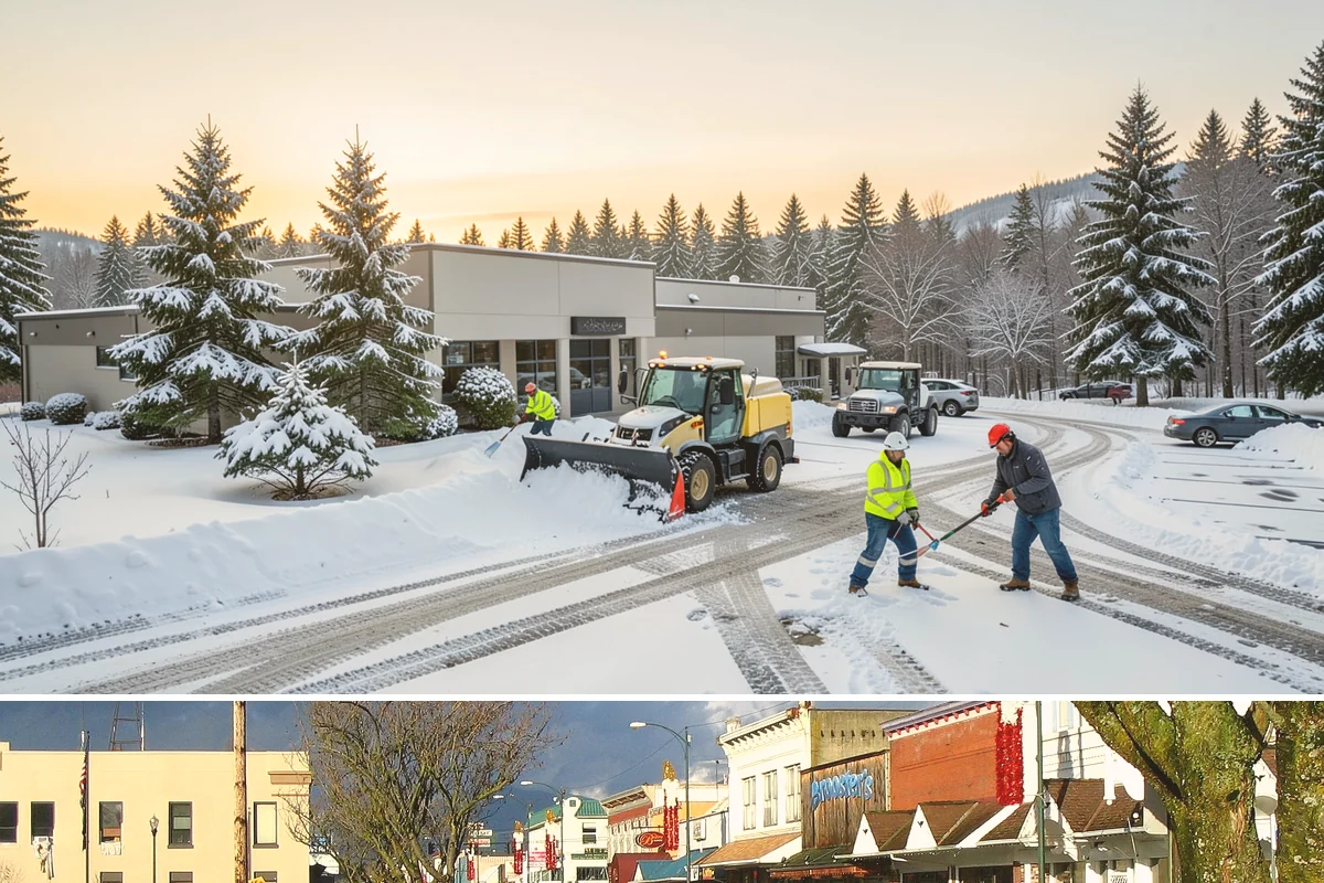 Industrial Snow Removal in Arlington, Snohomish County, WA - Industrial sites should be covered from late November onward, when the first hard freeze can lock up large yards overnight.