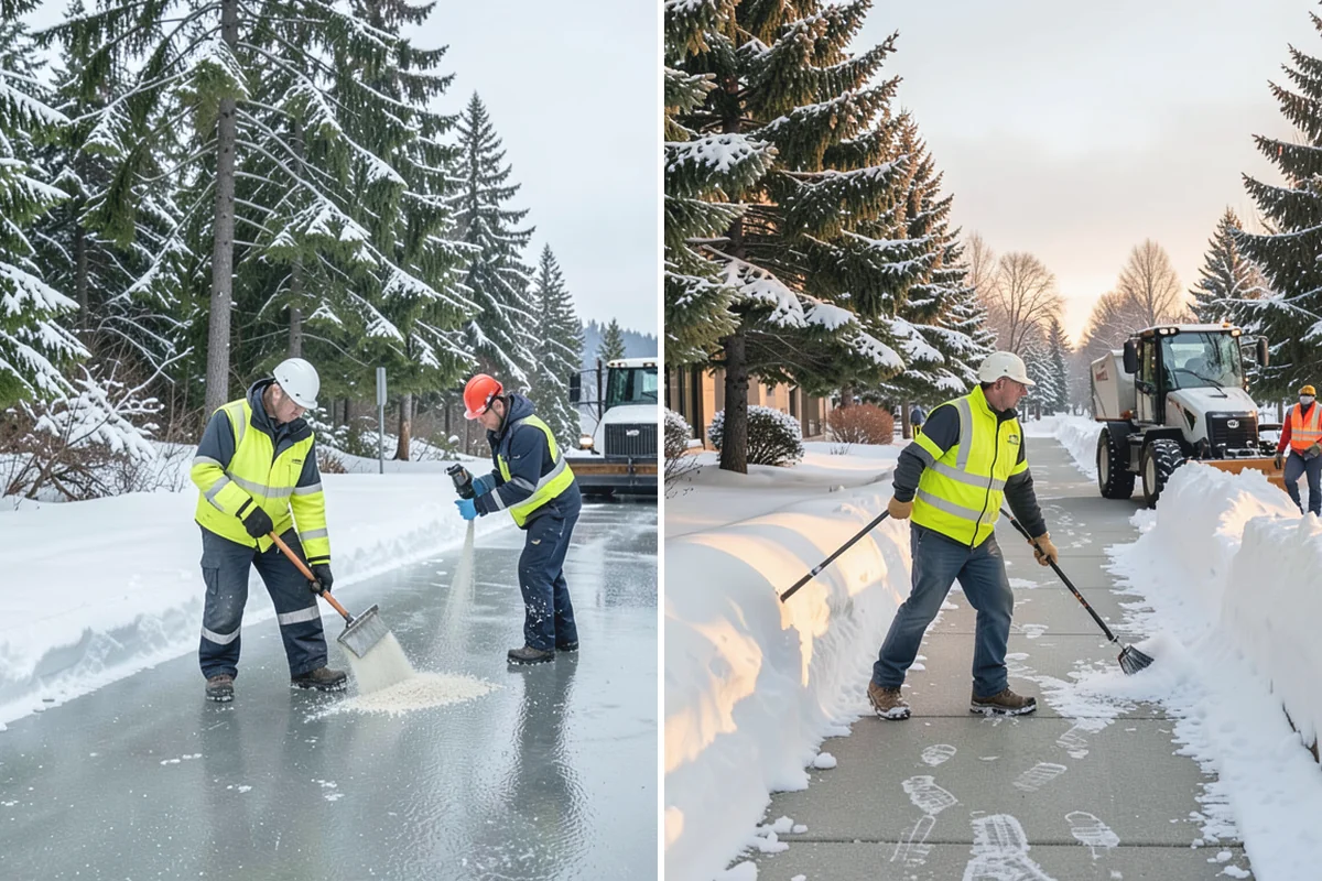 Industrial Snow Removal in Auburn, King County, WA - Assess yard layout, gate approaches, and truck traffic flow